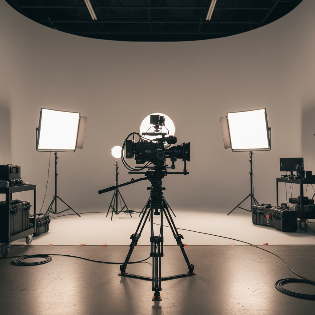 Videoproduktion mit Kamera und Gimbal
